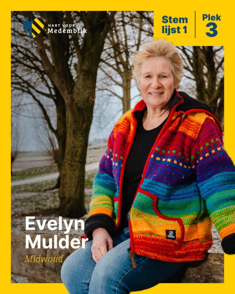 Portret van Evelyn Mulder, raadslid Hart voor Medemblik